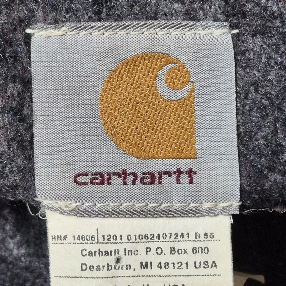 VTG Carhartt Men's 40 J09 BRN Trucker Jacket Blanket Lined Duck Canvas Brown USA